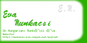 eva munkacsi business card